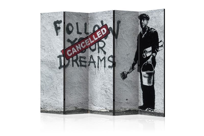 Rumsavdelare - Dreams Cancelled (Banksy) II 225x172 - Artgeist sp. z o. o. - Inredning - Dekoration & inredningsdetaljer - Rumsavdelare