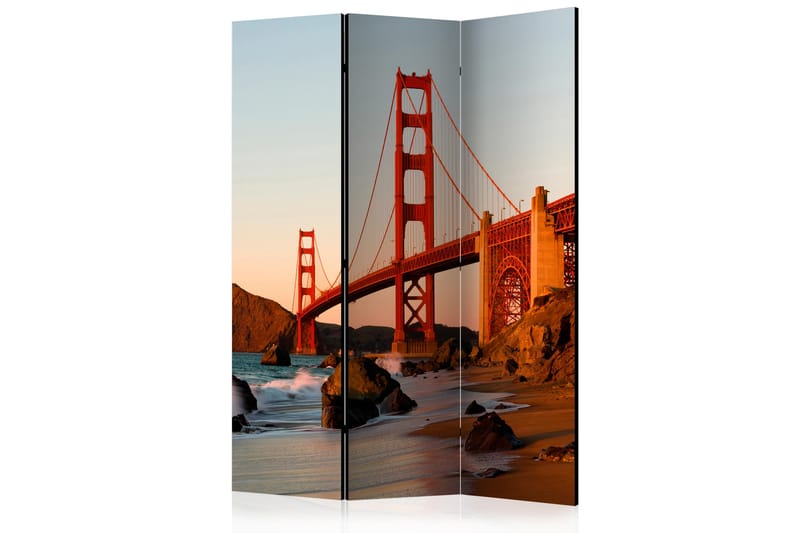Rumsavdelare - Golden Gate Bridge - sunset 135x172 - Artgeist sp. z o. o. - Rumsavdelare - Vikvägg