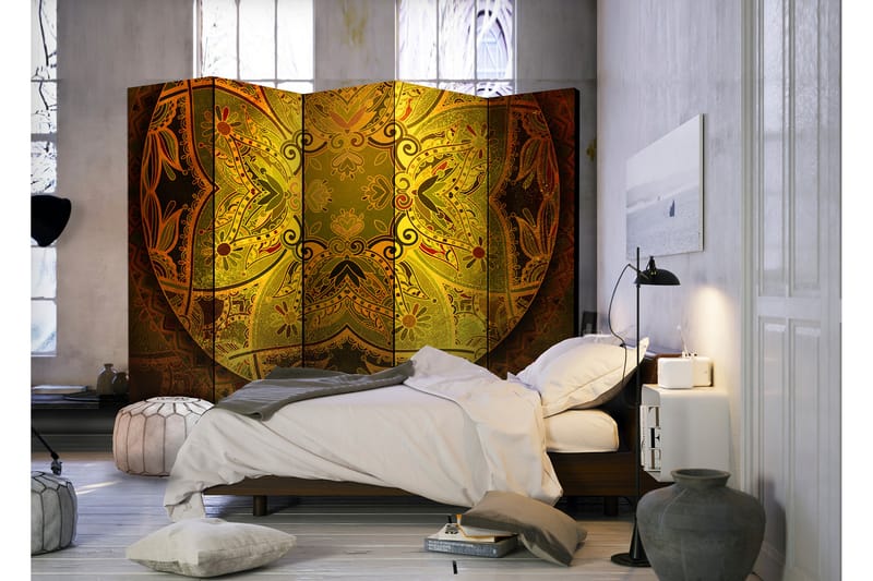 Rumsavdelare Mandala: Golden Power II 225x172 cm - Artgeist sp. z o. o. - Inredning - Dekoration & inredningsdetaljer - Rumsavdelare