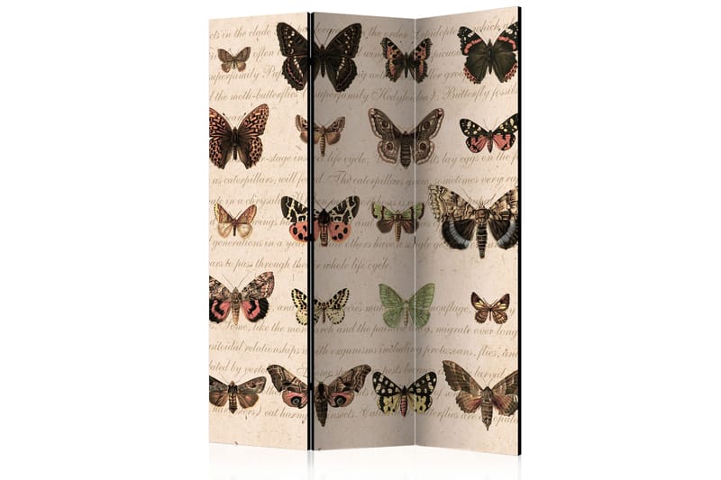 Rumsavdelare Retro Style Butterflies 135x172 - Artgeist sp. z o. o. - Inredning - Dekoration & inredningsdetaljer - Rumsavdelare