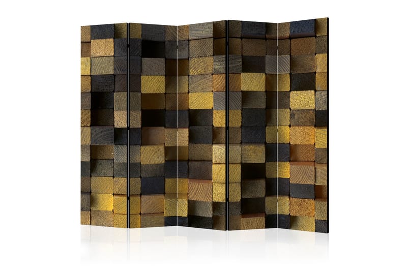 Rumsavdelare - Wooden cubes II 225x172 - Artgeist sp. z o. o. - Inredning - Dekoration & inredningsdetaljer - Rumsavdelare