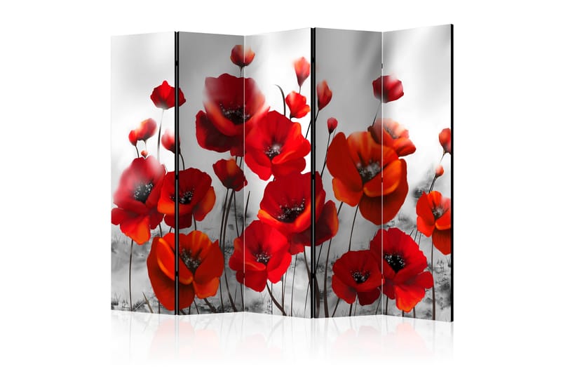 Rumsavdelare Poppies in the Moonlight II 225x172 cm - Artgeist sp. z o. o. - Inredning - Dekoration & inredningsdetaljer - Rumsavdelare