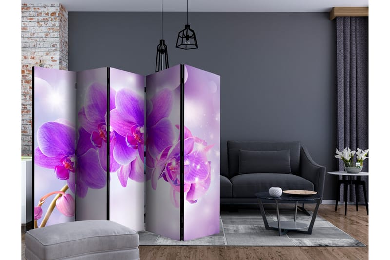 Rumsavdelare - Purple Orchids II 225x172 - Artgeist sp. z o. o. - Inredning - Dekoration & inredningsdetaljer - Rumsavdelare