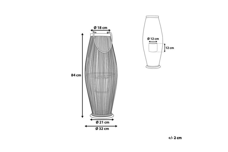 Lykta Tahiti 32 cm - Trä|Natur - Inredning - Ljus & dofter - Ljusstakar & ljuslyktor