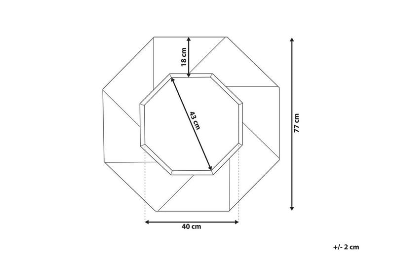 Spegel Ciampei 77x77 cm - Mörkt Trä - Inredning - Spegel - Hallspegel