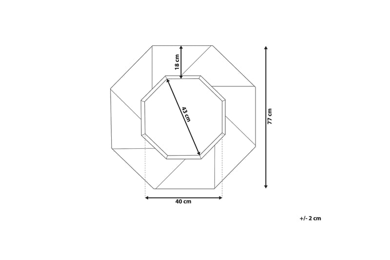 Spegel Ciampei 77x77 cm - Mörkt Trä - Inredning - Spegel - Hallspegel