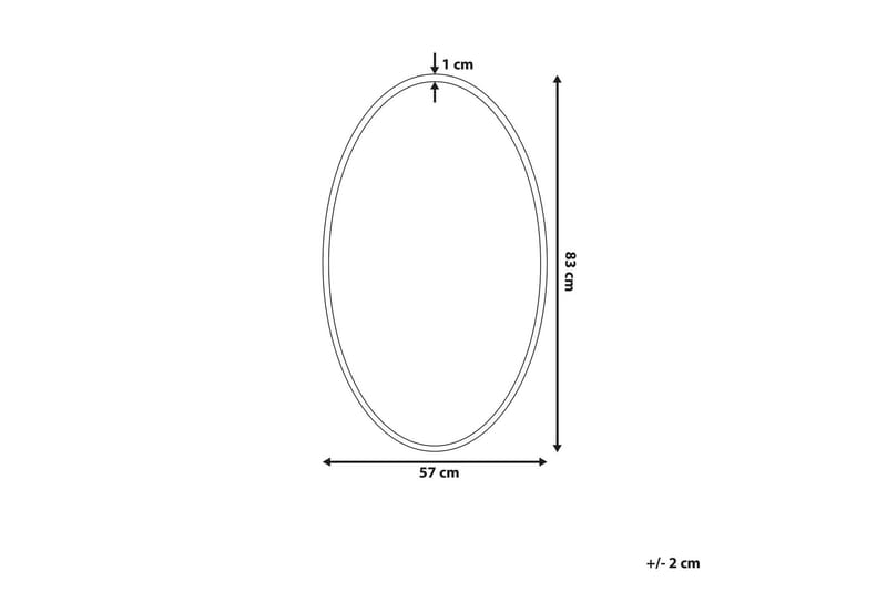 Spegel Juman Oval 83x57 cm - Guld - Inredning - Spegel - Hallspegel