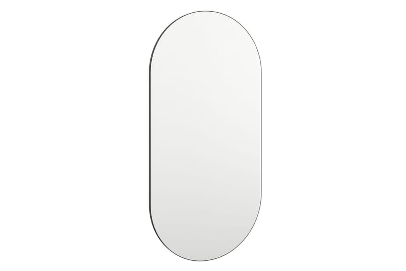 Spegel med LED-lampor 40x20 cm glas oval - Silver - Inredning - Spegel - Hallspegel