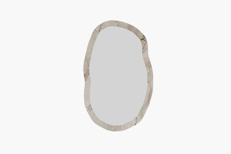 Vägghängd Spegel Zeo 52 cm - Beige - Inredning - Spegel - Hallspegel