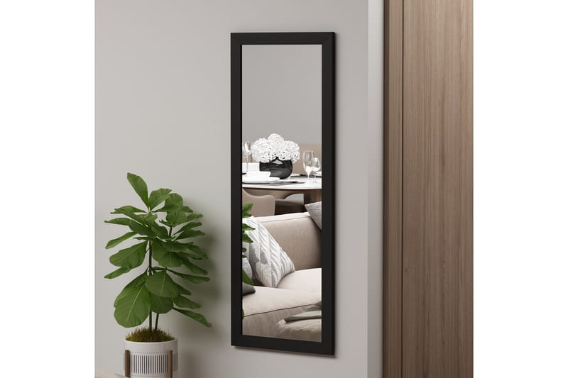 Spegel Boos 40 cm Rektangulär - Svart - Hallspegel - Spegel med belysning - Helkroppsspegel - Väggspegel