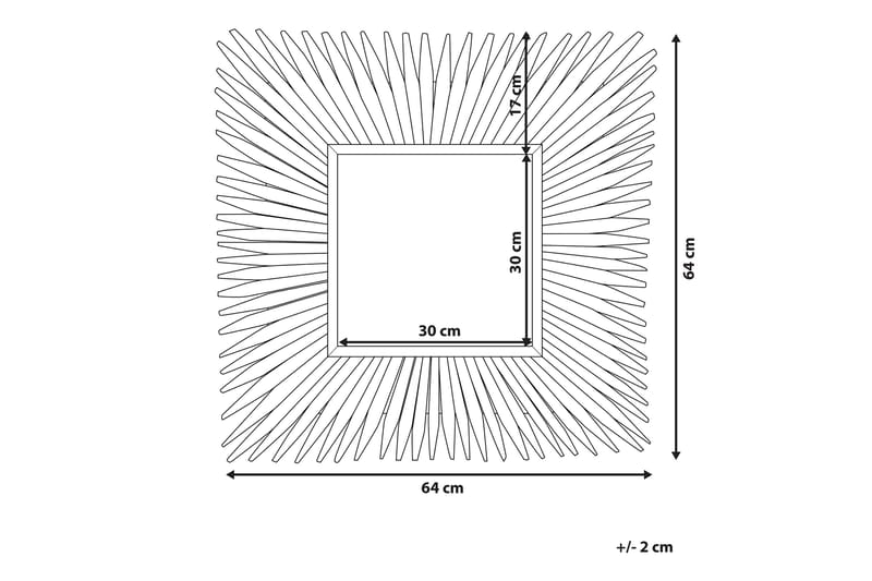 Spegel Kamariyah 64x64 cm - Trä|Natur - Inredning - Spegel - Väggspegel