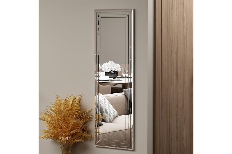 Spegel Rupan 40 cm Rektangulär - Vit - Hallspegel - Spegel med belysning - Helkroppsspegel - Väggspegel