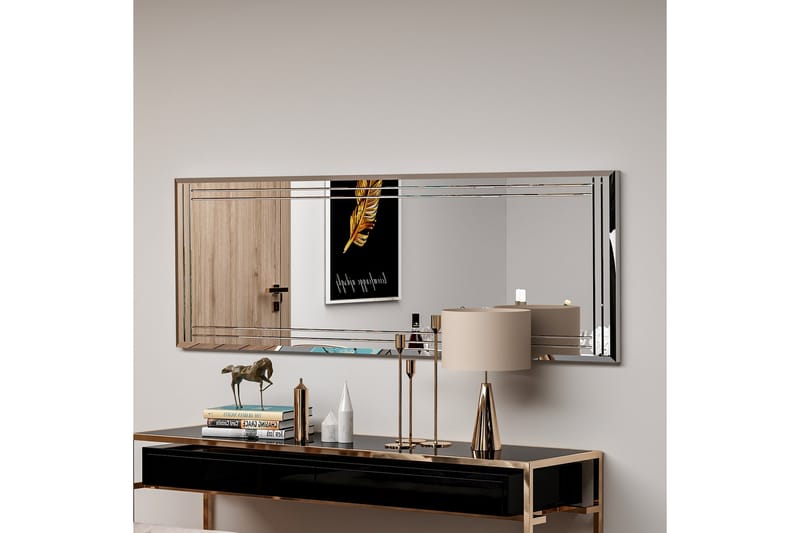 Spegel Pauli 40 cm Rektangulär - Vit - Hallspegel - Spegel med belysning - Helkroppsspegel - Väggspegel
