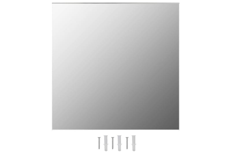 Väggspegel fyrkantig 60x60 cm glas - Silver - Hallspegel - Väggspegel