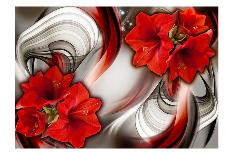 Fototapet Amaryllis Ballad Of The Red 200x140 - Artgeist sp. z o. o. - Inredning - Tapet - Fototapet