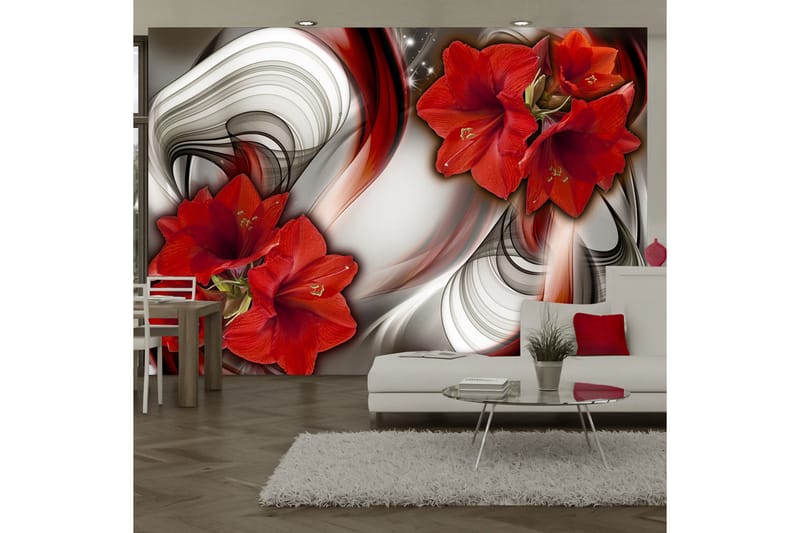 Fototapet Amaryllis Ballad Of The Red 350x245 - Artgeist sp. z o. o. - Inredning - Tapet - Fototapet