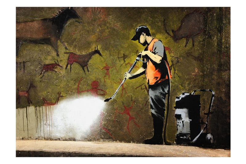 Fototapet Banksy Cave Painting 350x245 - Artgeist sp. z o. o. - Inredning - Tapet - Fototapet