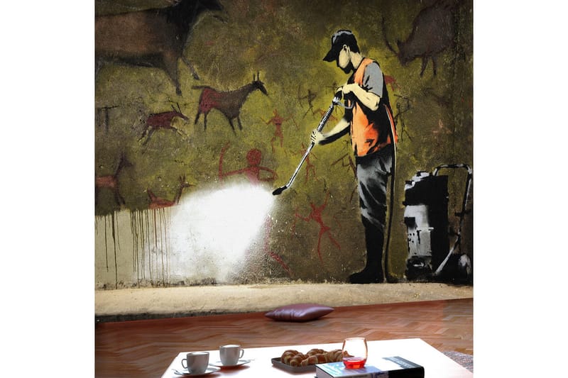 Fototapet Banksy Cave Painting 250x175 - Artgeist sp. z o. o. - Inredning - Tapet - Fototapet