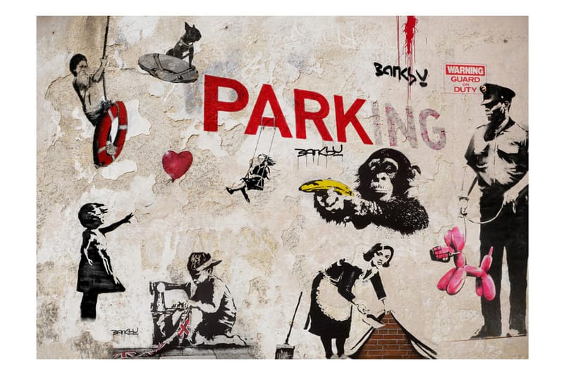 Fototapet Banksy Graffiti Collage 300x210 - Artgeist sp. z o. o. - Inredning - Tapet - Fototapet