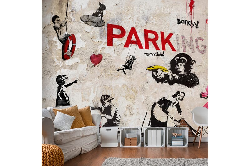 Fototapet Banksy Graffiti Collage 300x210 - Artgeist sp. z o. o. - Inredning - Tapet - Fototapet