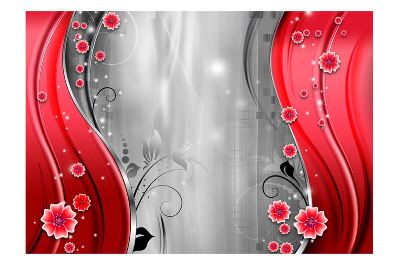 Fototapet Behind The Curtain Of Red 250x175 - Artgeist sp. z o. o. - Inredning - Tapet - Fototapet