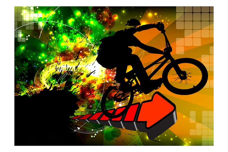 Fototapet Bicycle Tricks 150x105 - Artgeist sp. z o. o. - Inredning - Tapet - Fototapet