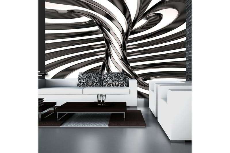 Fototapet Black And White Swirl 300x210 - Artgeist sp. z o. o. - Inredning - Tapet - Fototapet