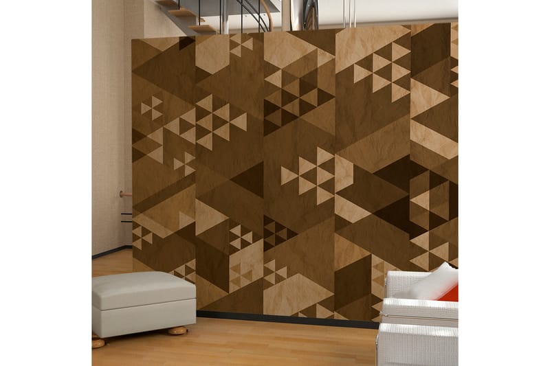 Fototapet Brown Patchwork 50x1000 - Artgeist sp. z o. o. - Inredning - Tapet - Fototapet