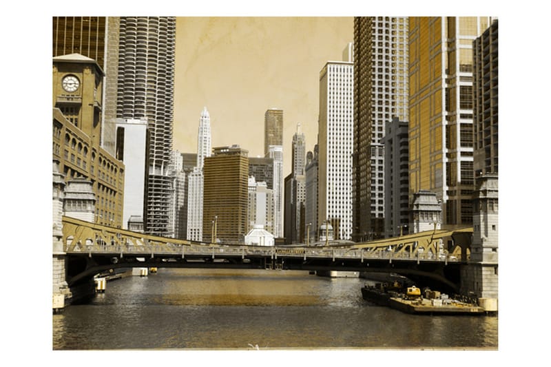 Fototapet Chicagos Brygga Tappning Effekt 300x231 - Artgeist sp. z o. o. - Inredning - Tapet - Fototapet