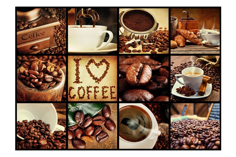 Fototapet Coffee Collage 400x280 - Artgeist sp. z o. o. - Inredning - Tapet - Fototapet