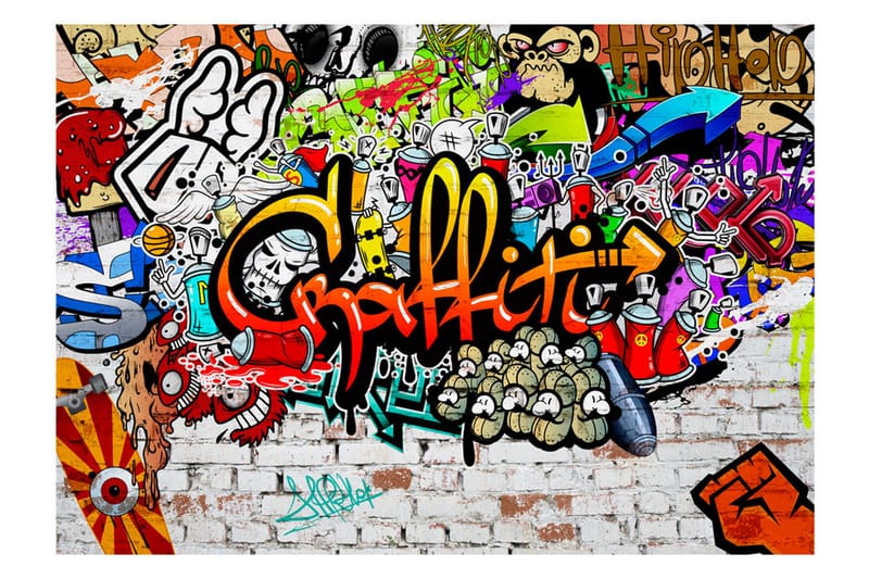 Fototapet Colorful Graffiti 300x210 - Artgeist sp. z o. o. - Inredning - Tapet - Fototapet