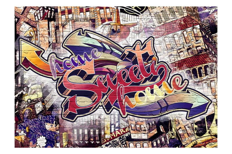 Fototapet Cool Graffiti 200x140 - Artgeist sp. z o. o. - Inredning - Tapet - Fototapet