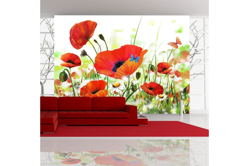 Fototapet Country Poppies 400x270 - Artgeist sp. z o. o. - Inredning - Tapet - Fototapet