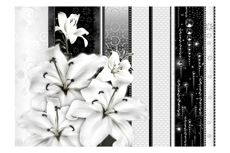 Fototapet Crying Lilies In White 100x70 - Artgeist sp. z o. o. - Inredning - Tapet - Fototapet