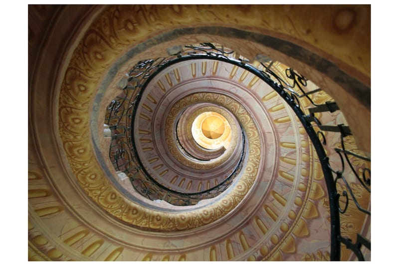 Fototapet Decorative Spiral Stairs 350x270 - Artgeist sp. z o. o. - Inredning - Tapet - Fototapet