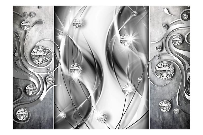 Fototapet Diamonds In Silver 350x245 - Artgeist sp. z o. o. - Inredning - Tapet - Fototapet