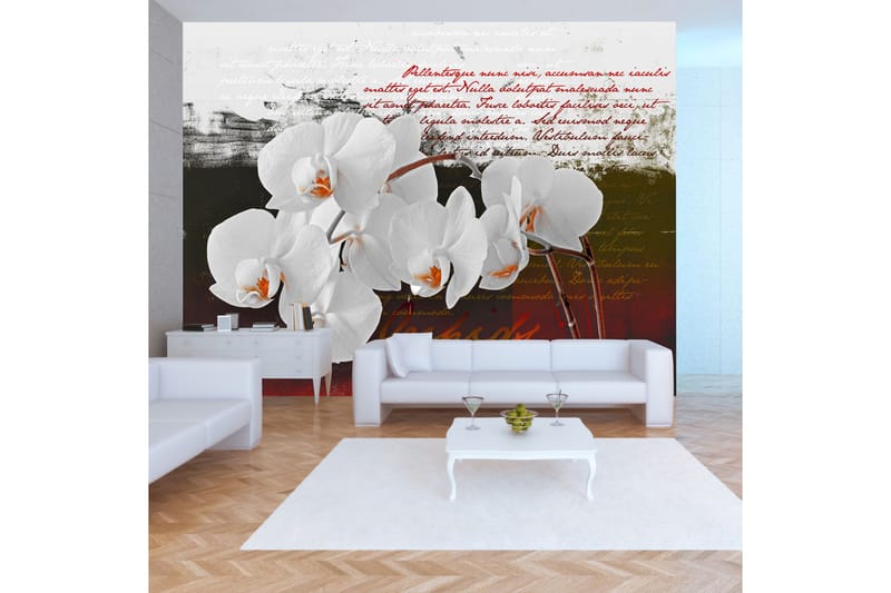 Fototapet Diary And Orchid 100x70 - Artgeist sp. z o. o. - Inredning - Tapet - Fototapet