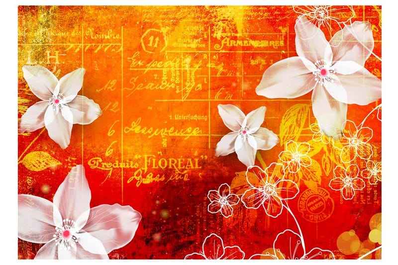 Fototapet Floral Notes II 350x245 - Artgeist sp. z o. o. - Inredning - Tapet - Fototapet