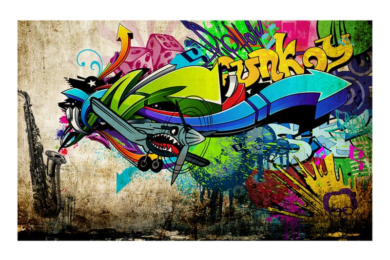 Fototapet Funky Graffiti 100x70 - Artgeist sp. z o. o. - Inredning - Tapet - Fototapet