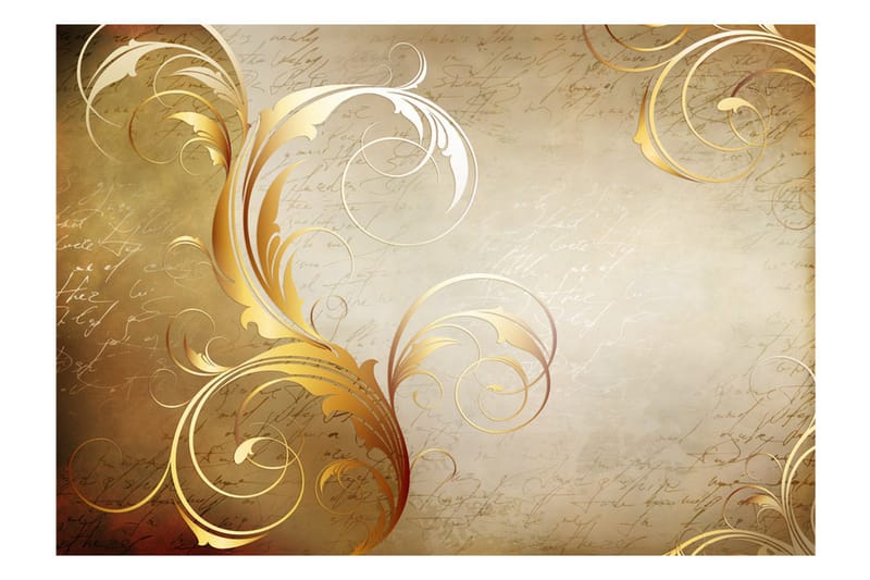 Fototapet Gold Leaf 300x210 - Artgeist sp. z o. o. - Inredning - Tapet - Fototapet