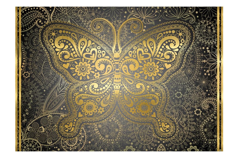 Fototapet Golden Butterfly 300x210 - Artgeist sp. z o. o. - Inredning - Tapet - Fototapet