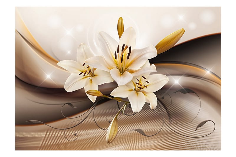 Fototapet Golden Lily 150x105 - Artgeist sp. z o. o. - Inredning - Tapet - Fototapet