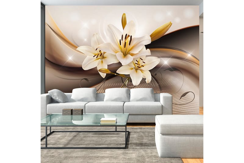 Fototapet Golden Lily 200x140 - Artgeist sp. z o. o. - Inredning - Tapet - Fototapet