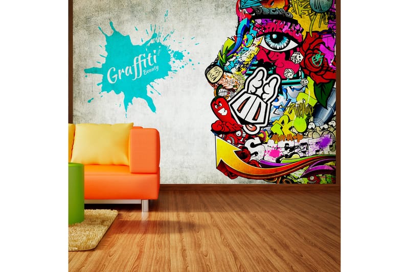 Fototapet Graffiti Beauty 100x70 - Artgeist sp. z o. o. - Inredning - Tapet - Fototapet