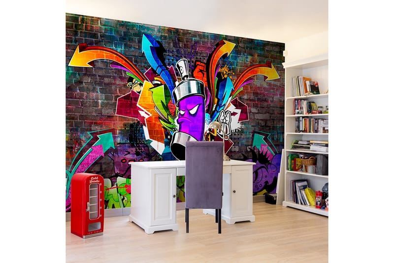 Fototapet Graffiti Colourful Attack 100x70 - Artgeist sp. z o. o. - Inredning - Tapet - Fototapet