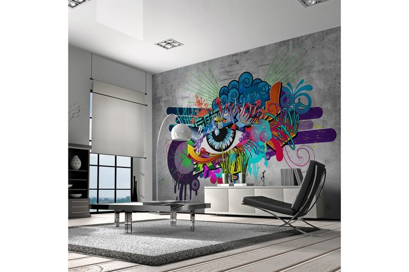 Fototapet Graffiti Eye 100x70 - Artgeist sp. z o. o. - Inredning - Tapet - Fototapet