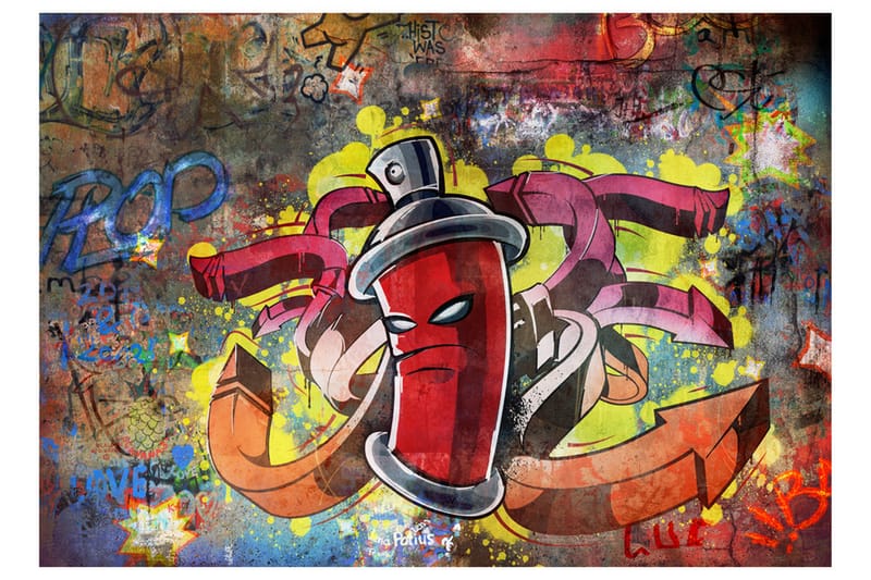 Fototapet Graffiti Monster 200x140 - Artgeist sp. z o. o. - Inredning - Tapet - Fototapet