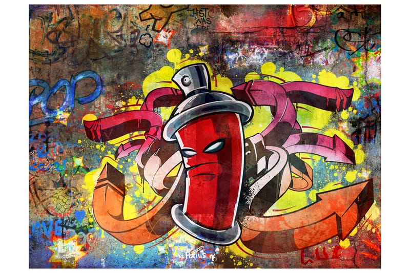 Fototapet Graffiti Monster 200x154 - Artgeist sp. z o. o. - Inredning - Tapet - Fototapet