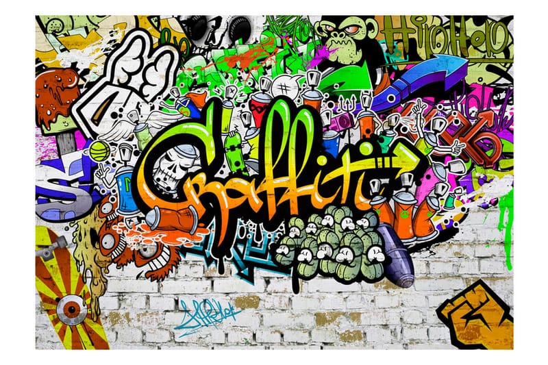 Fototapet Graffiti On The Wall 100x70 - Artgeist sp. z o. o. - Inredning - Tapet - Fototapet