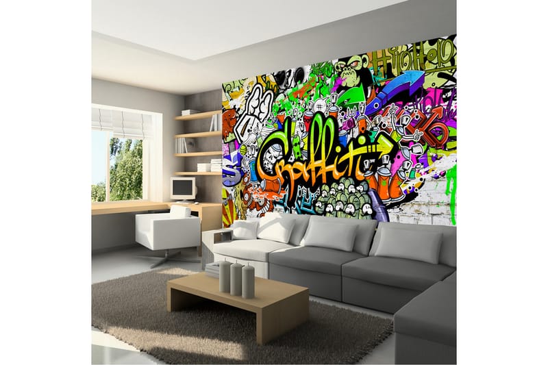 Fototapet Graffiti On The Wall 100x70 - Artgeist sp. z o. o. - Inredning - Tapet - Fototapet